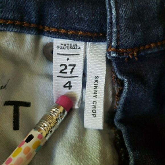 Loft Slim Pockets Skinny Crop Jeans Women's Size 27/4 Cotton Blend - Picture 8 of 13